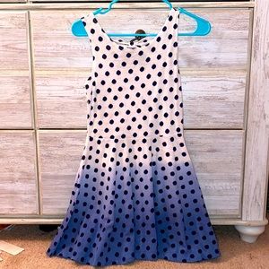 Girls Ombré Blue & White Dress